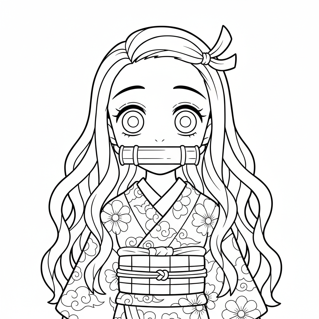 Coloriage nezuko coloriage 4