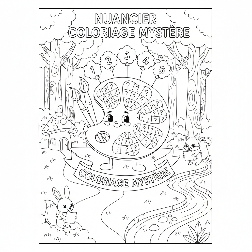 Coloriage nuancier coloriage mystère 3