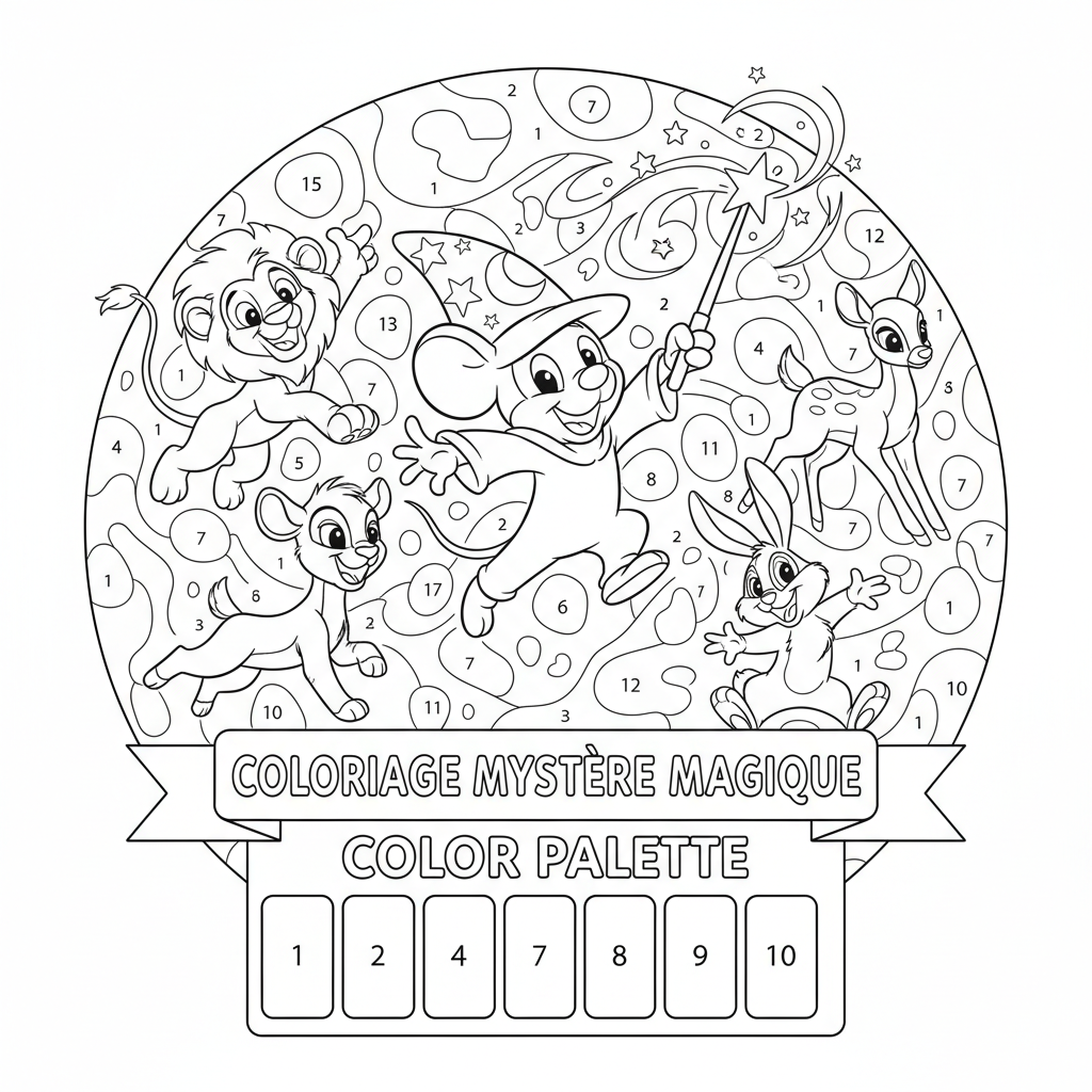 Coloriage nuancier coloriage mystère disney pdf 5