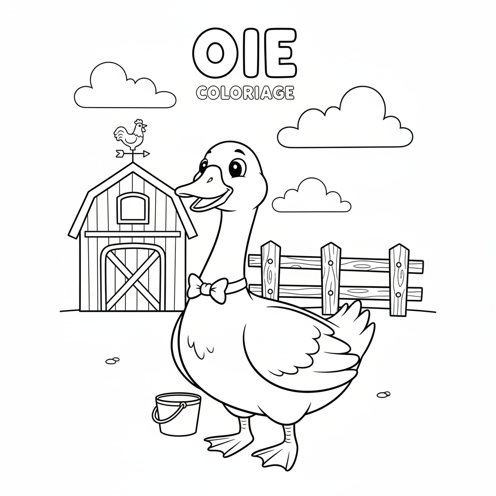 Coloriage oie coloriage 2