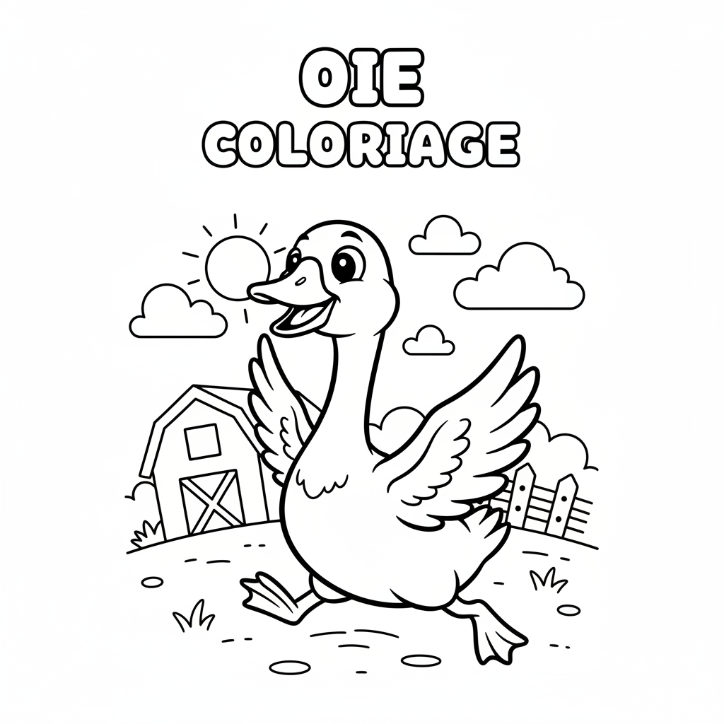 Coloriage oie coloriage 5