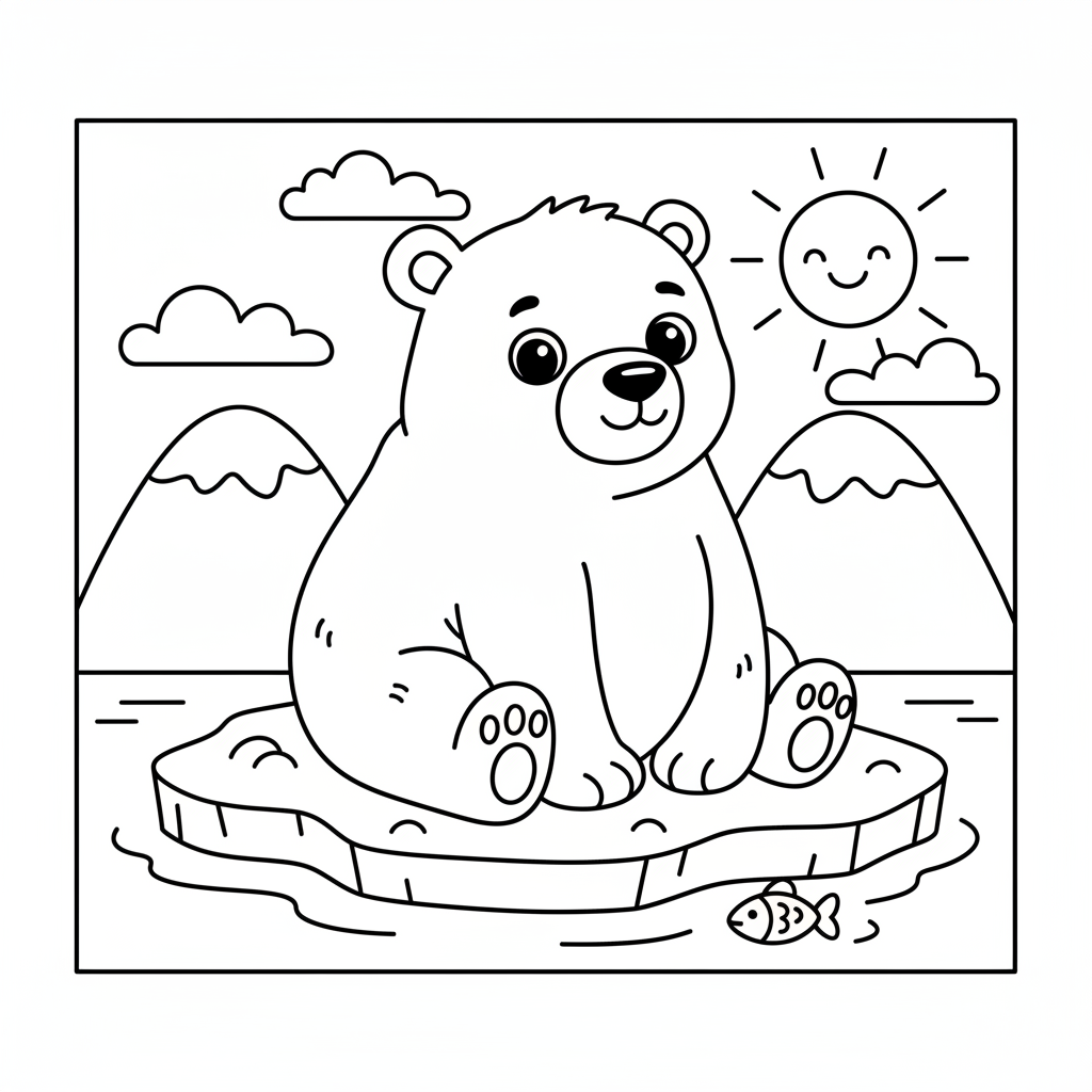 Coloriage Ours Polaire Coloriage Gratuit à Imprimer