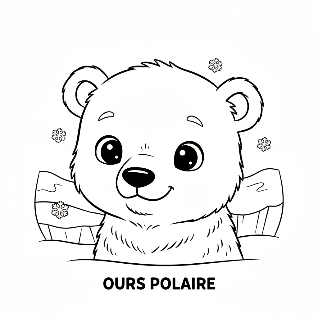 Coloriage ours polaire coloriage 4