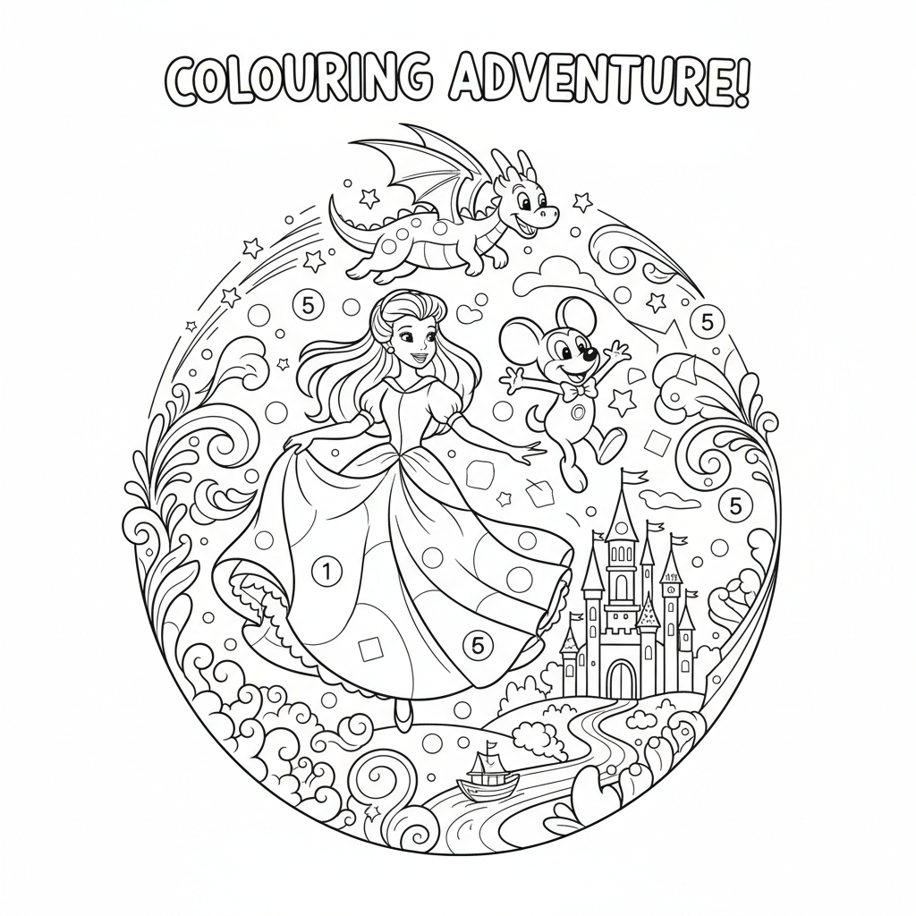 Coloriage pdf coloriage mystere disney 5