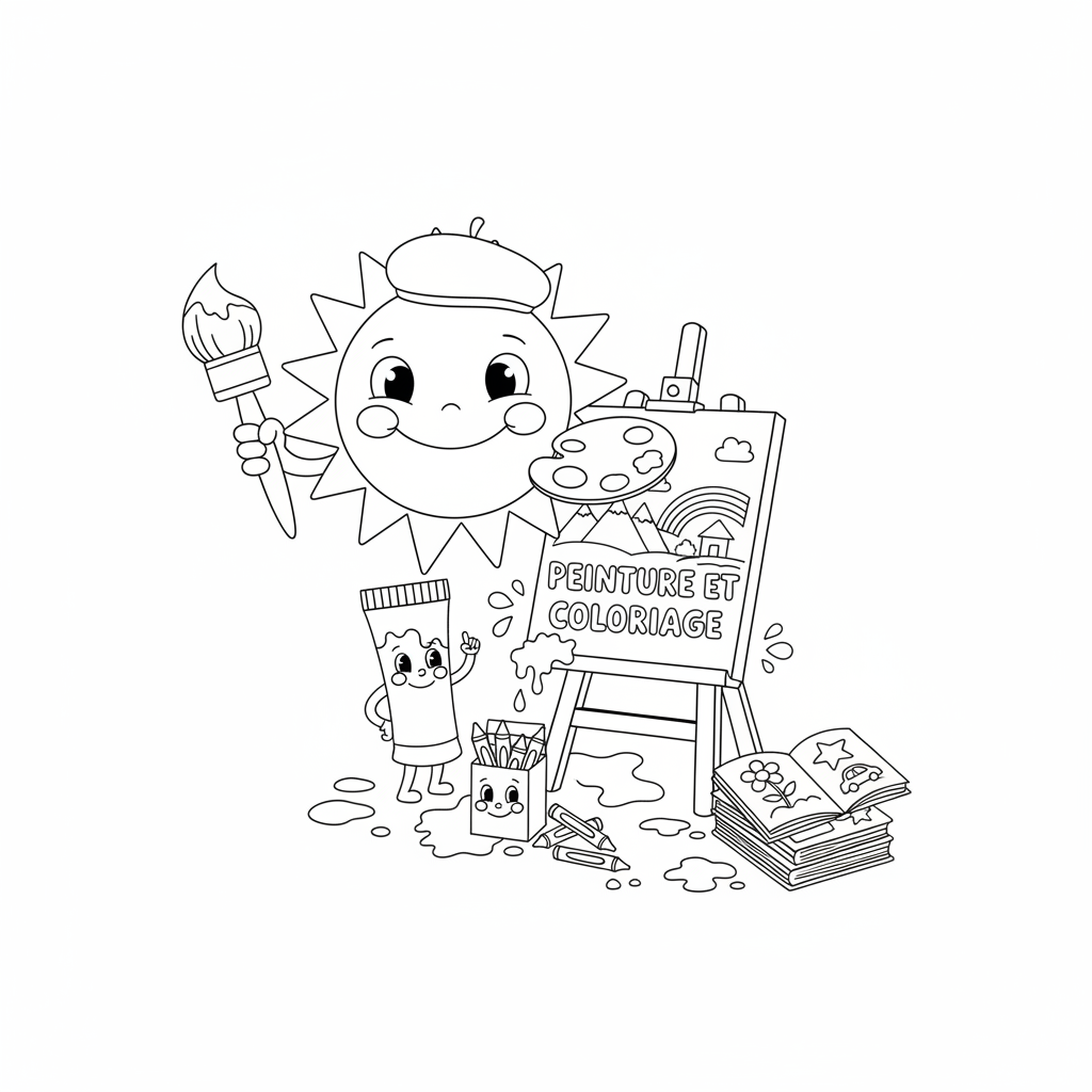 Coloriage peinture et coloriage 2