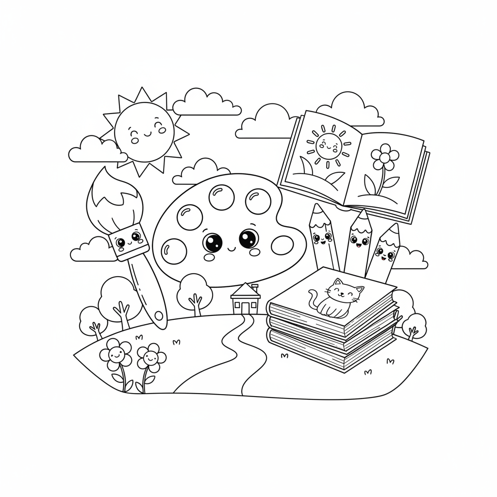 Coloriage peinture et coloriage 3