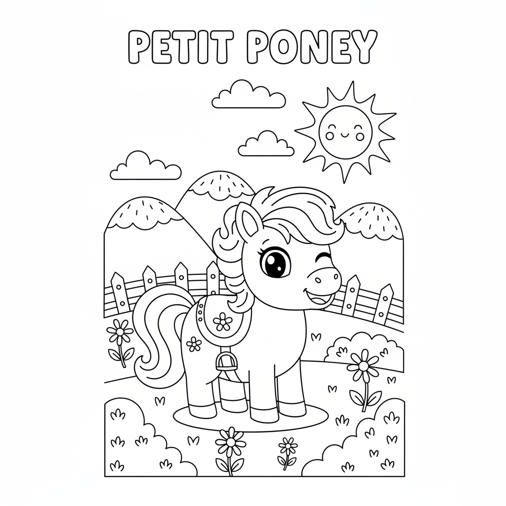 Coloriage petit poney coloriage 2