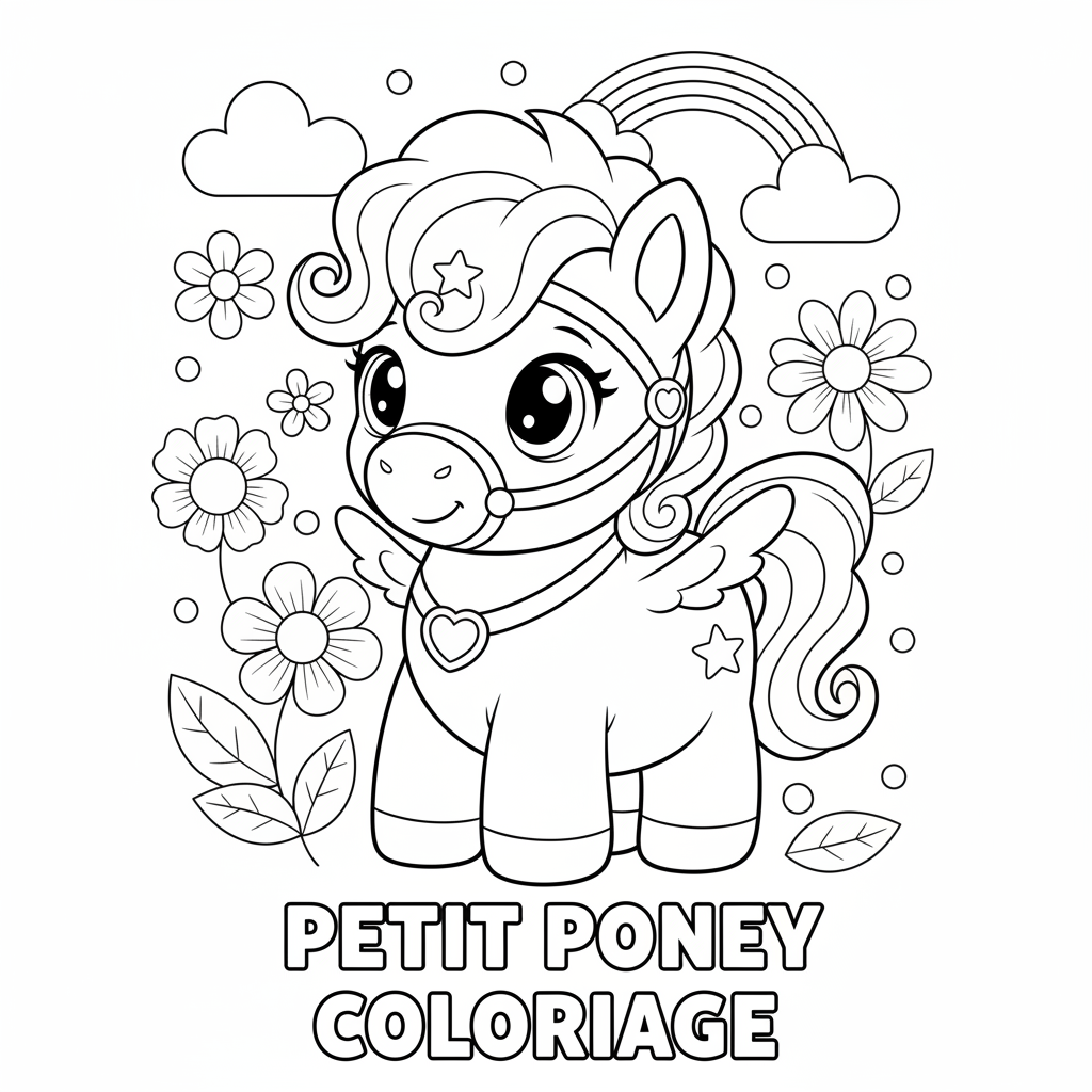 Coloriage petit poney coloriage 4