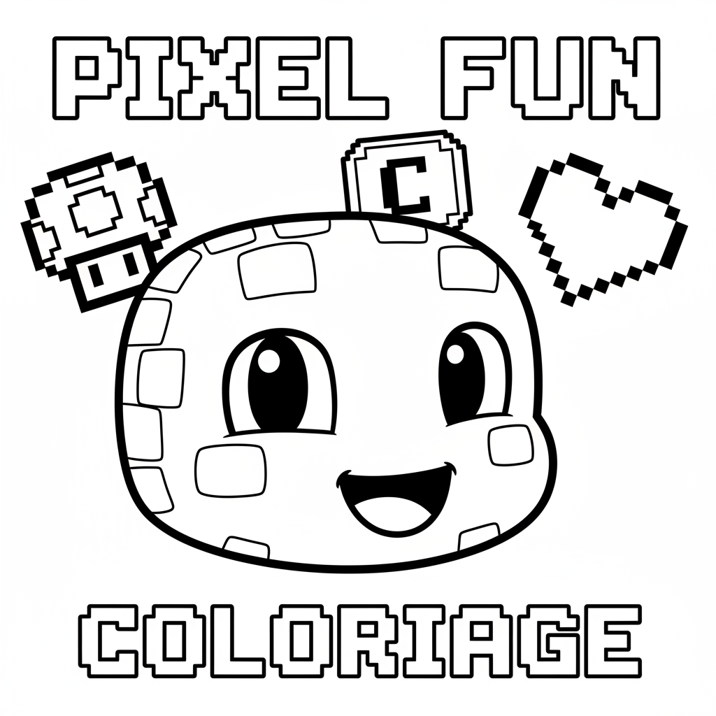 Coloriage pixel art games coloriage 4