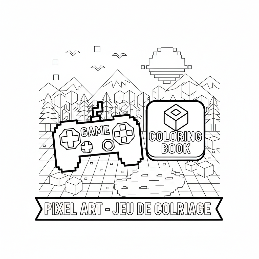 Coloriage pixel art - jeu de coloriage 3