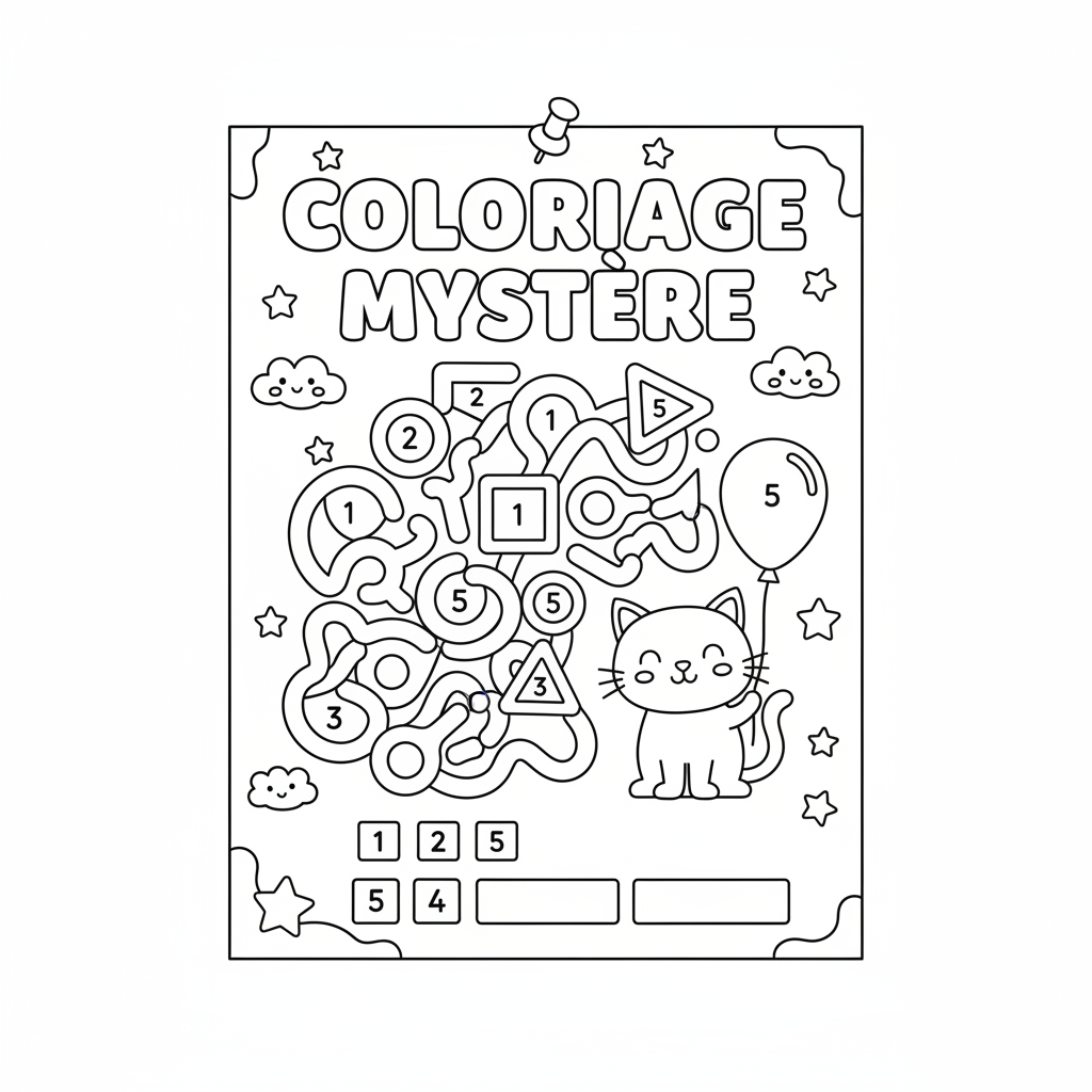 Coloriage poster coloriage mystère