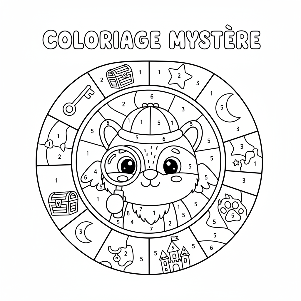 Coloriage poster coloriage mystère 4