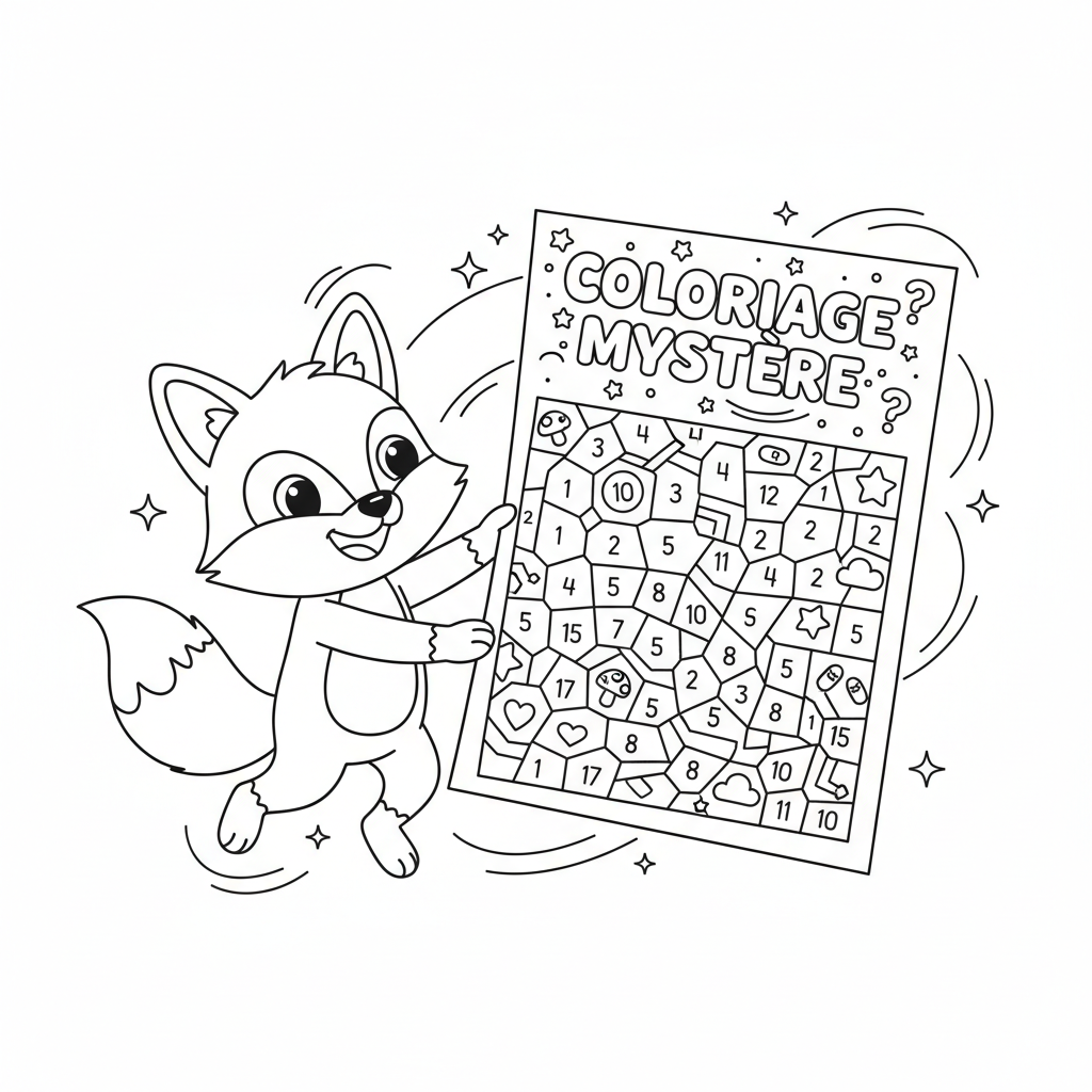 Coloriage poster coloriage mystère 5