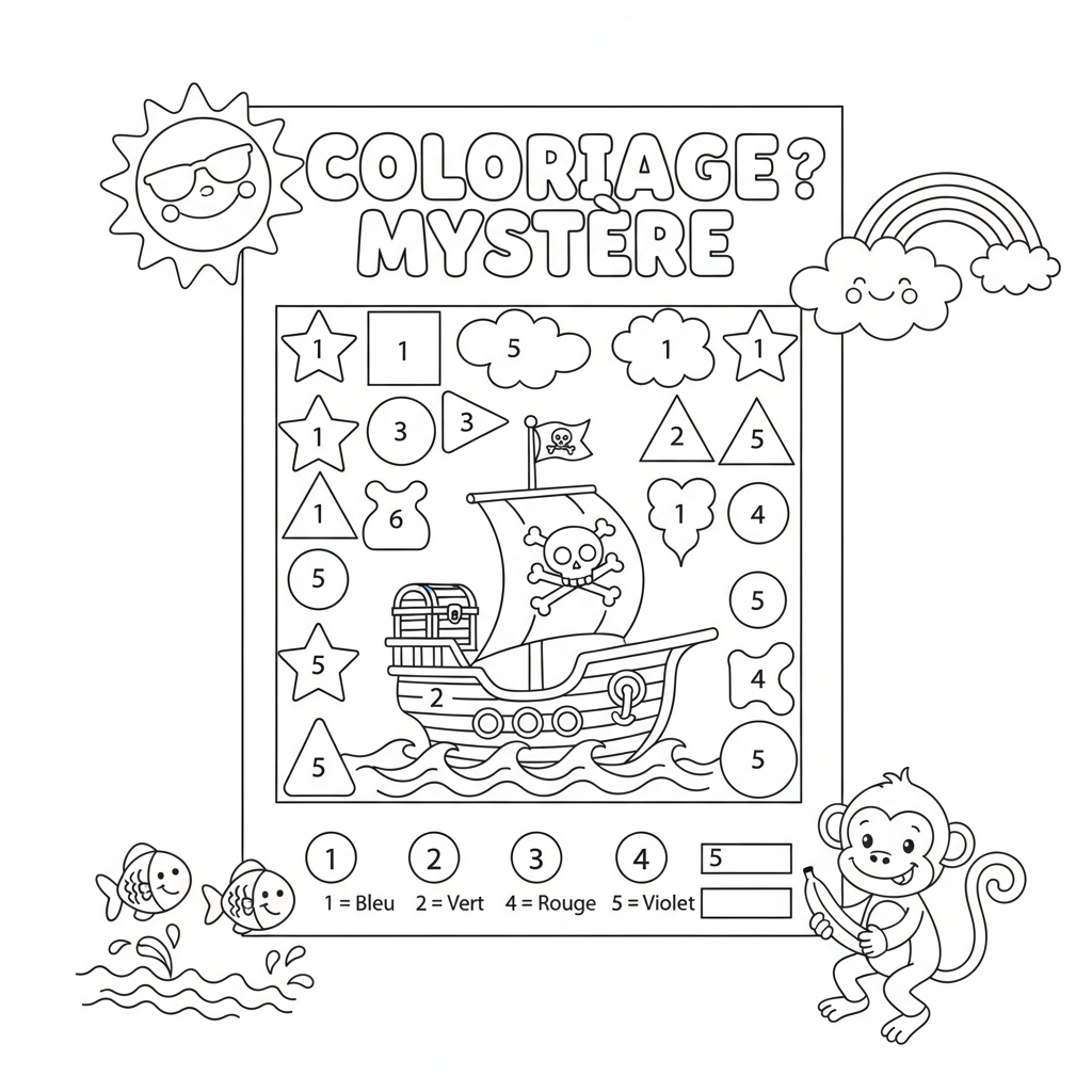 Coloriage poster coloriage mystere 2