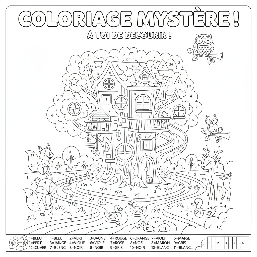 Coloriage poster coloriage mystere 3