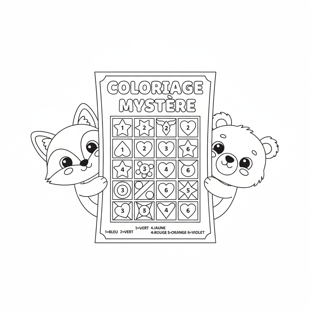 Coloriage poster coloriage mystere 4