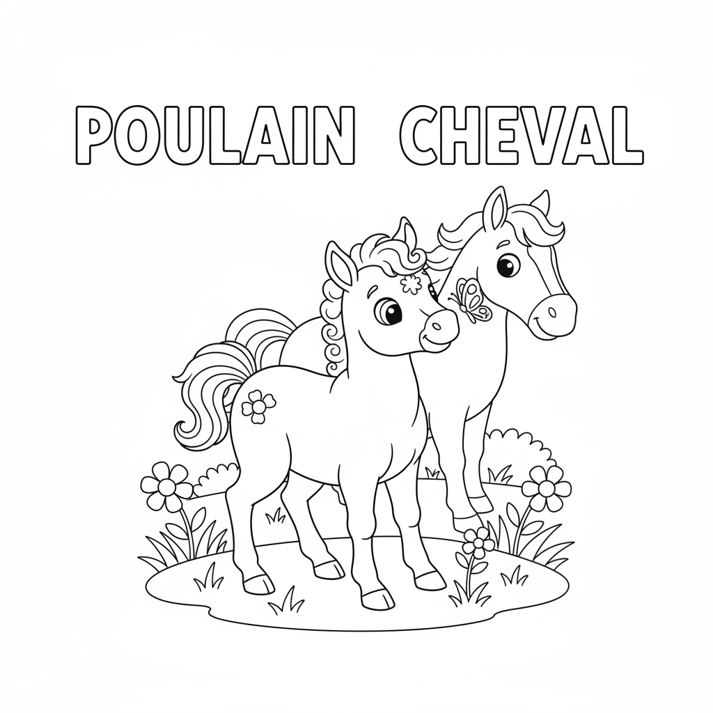 Coloriage poulain coloriage cheval 2