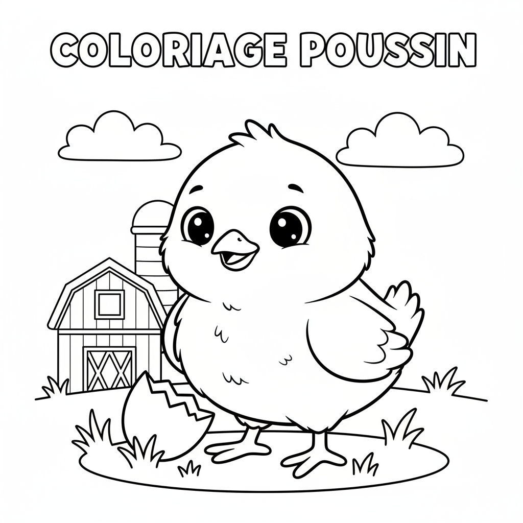 Coloriage poussin coloriage imprimer