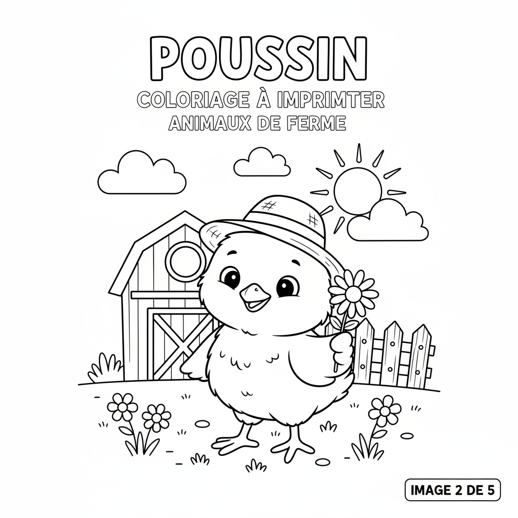 Coloriage poussin coloriage imprimer 2