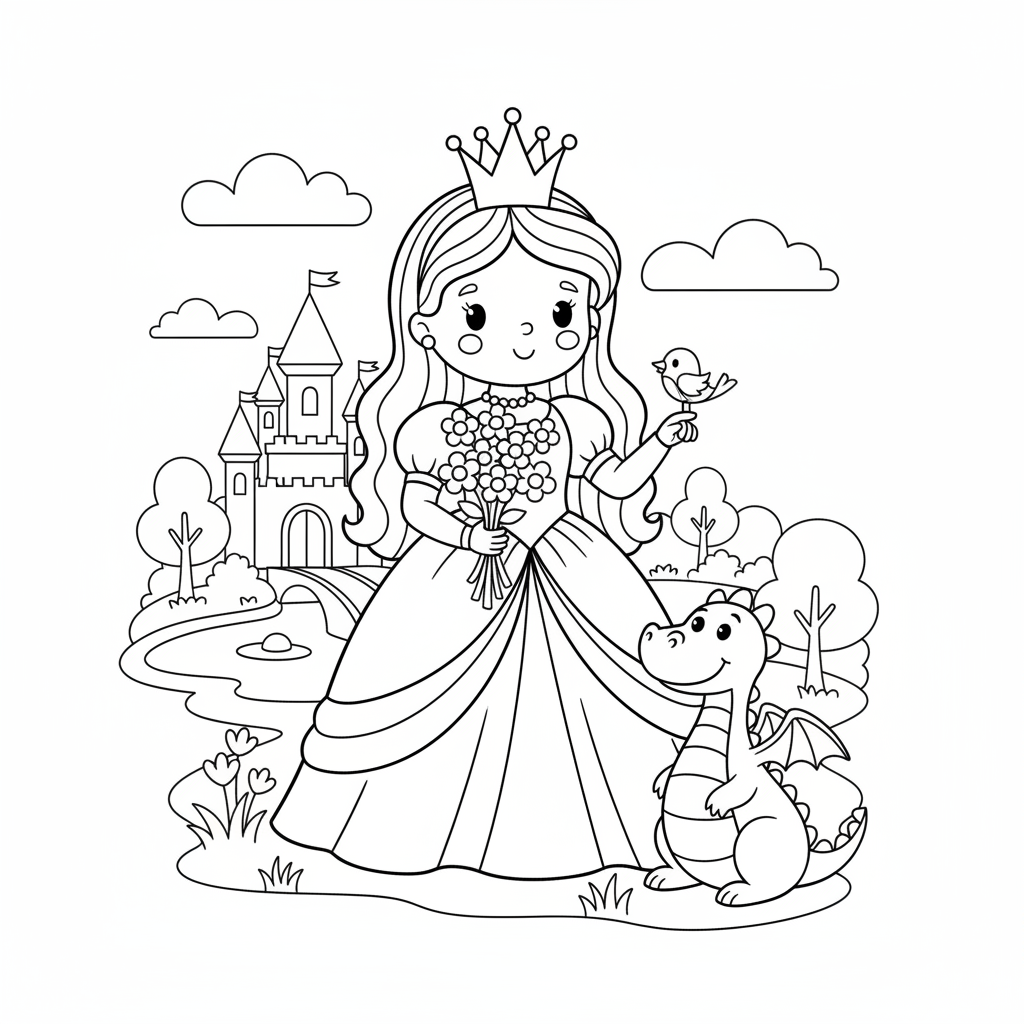Coloriage princesse disney coloriage 1