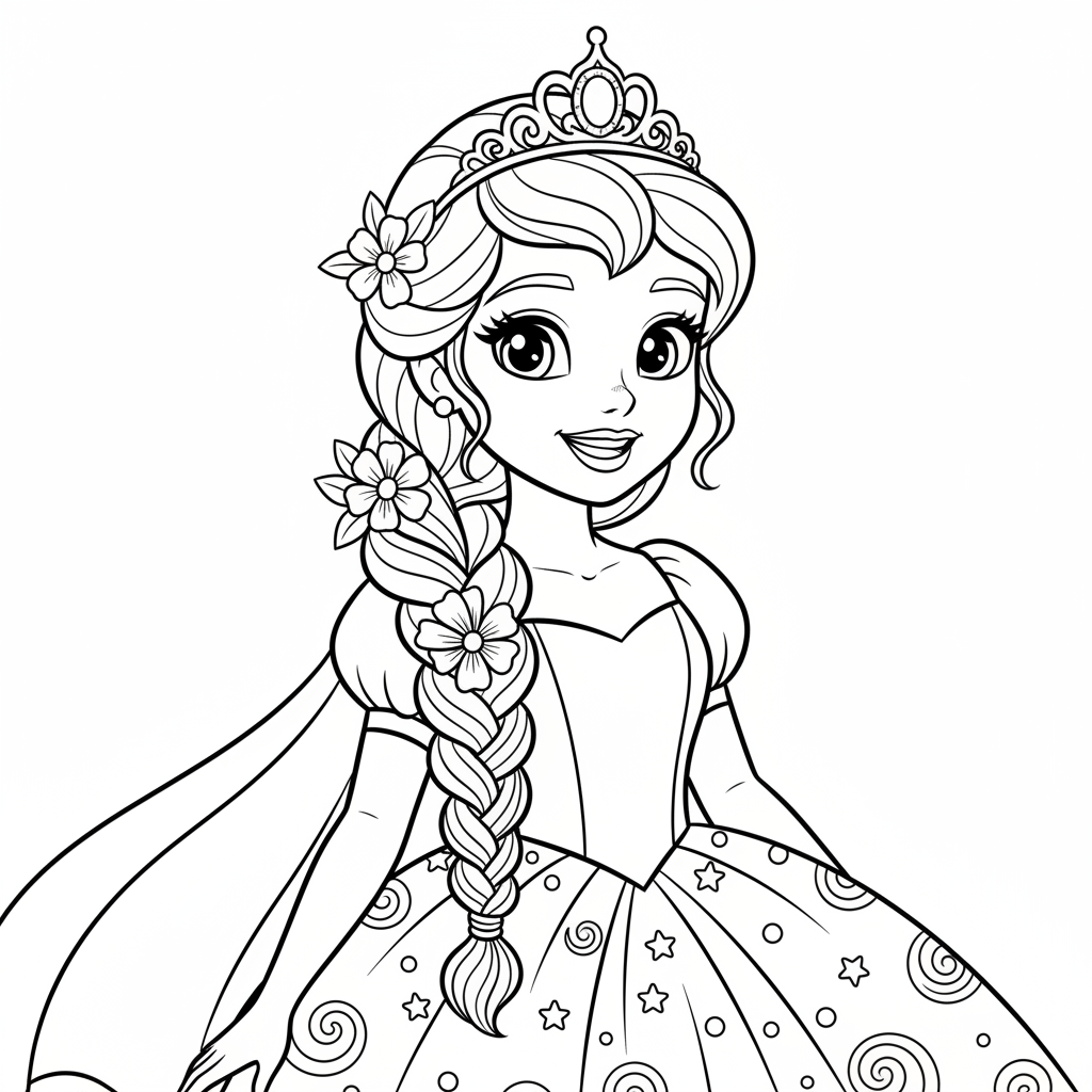 Coloriage princesse disney coloriage 4