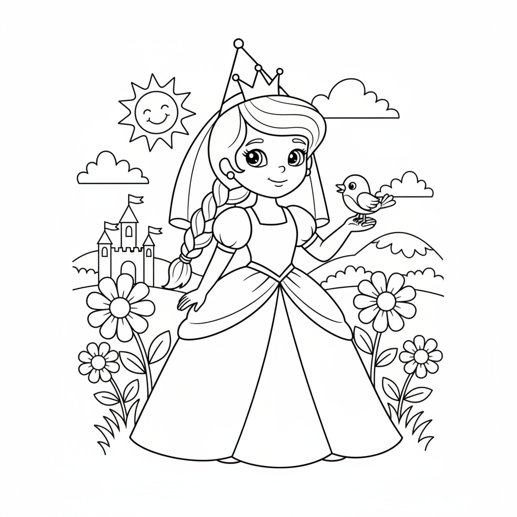 Coloriage princesse disney coloriage a imprimer 1