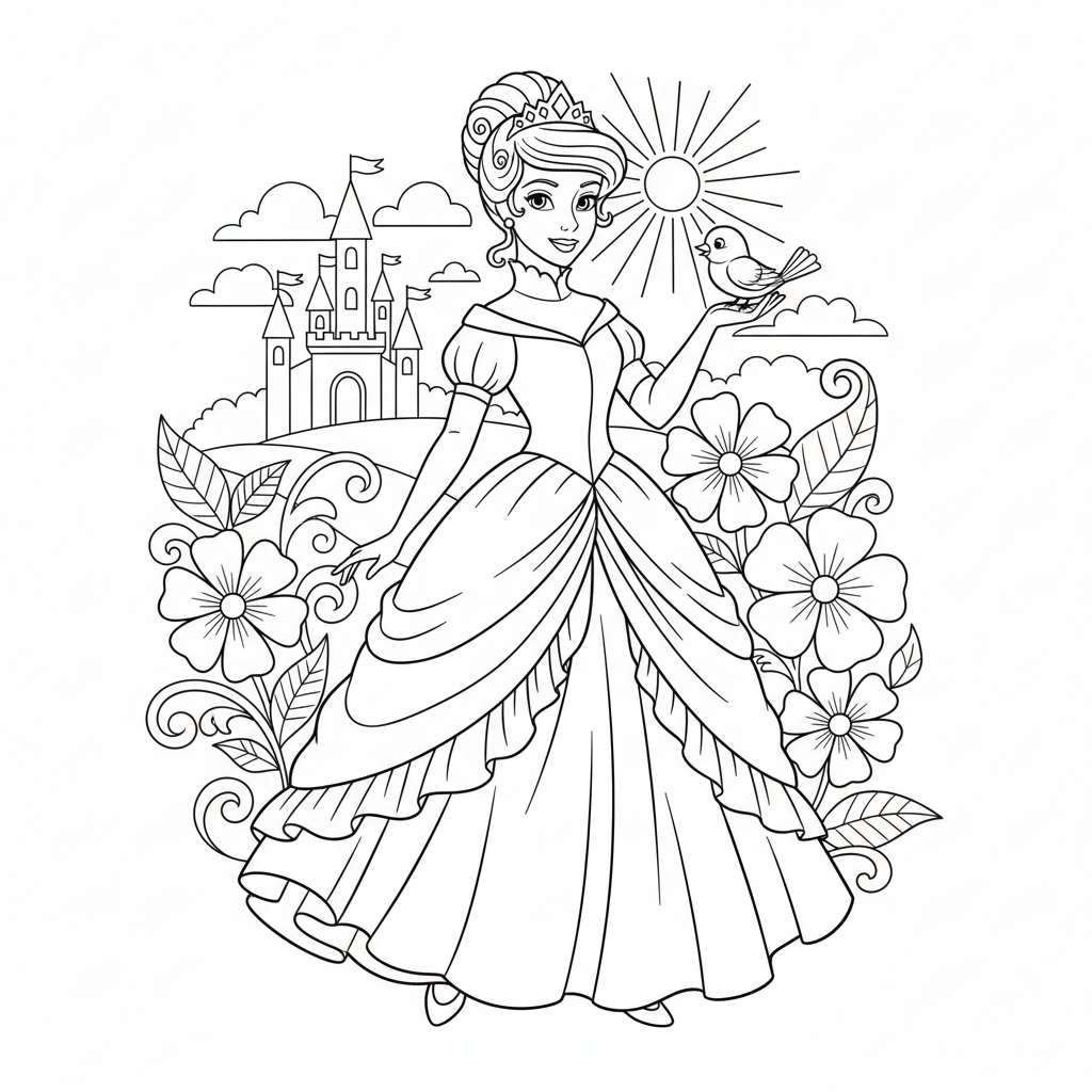 Coloriage princesse disney coloriage a imprimer 2