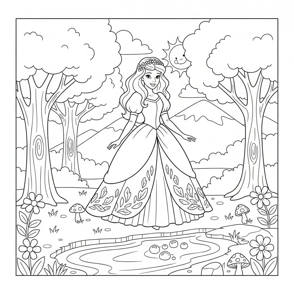 Coloriage princesse disney coloriage a imprimer 3