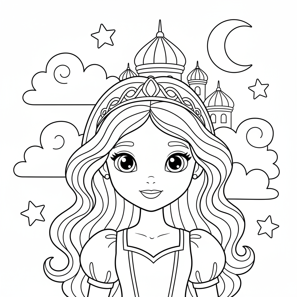 Coloriage princesse jasmine coloriage 4