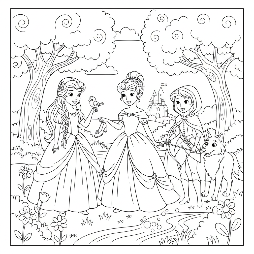 Coloriage princesses disney coloriage 3