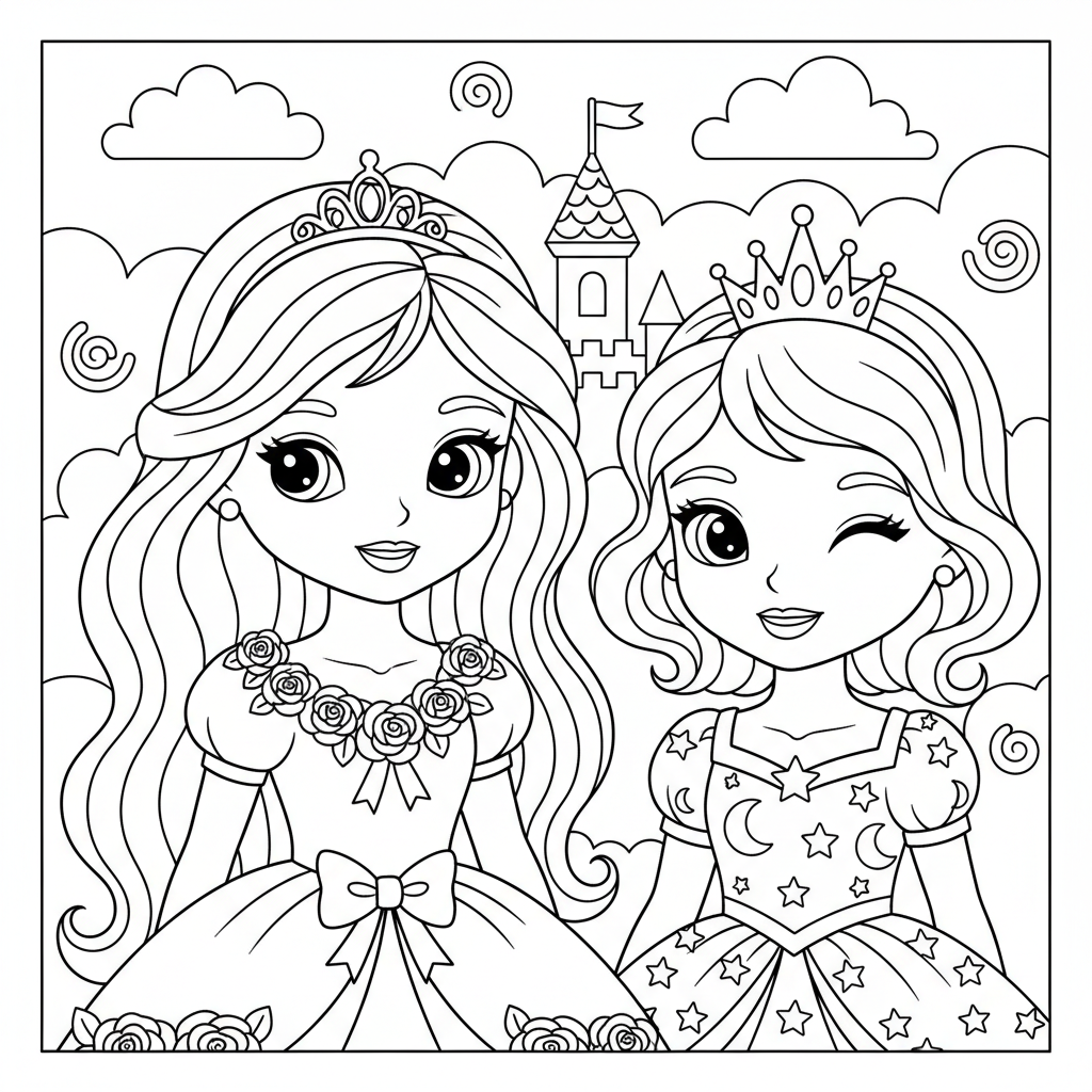 Coloriage princesses disney coloriage à imprimer 4