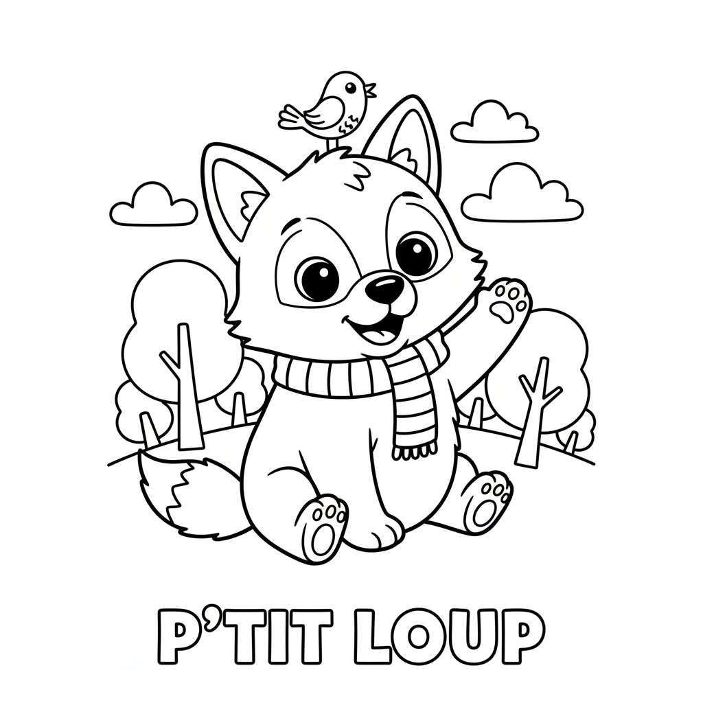 Coloriage p'tit loup coloriage