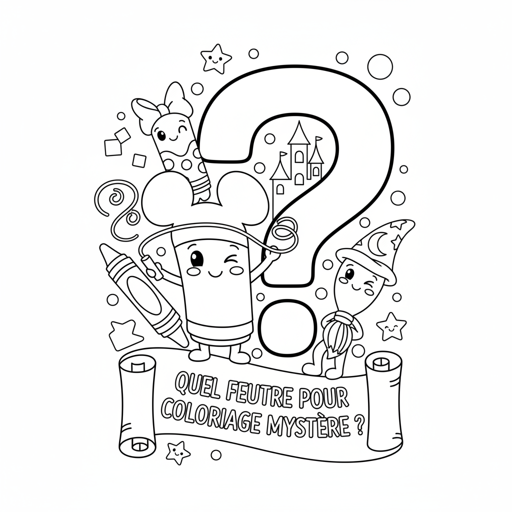 Quel Feutre Pour Coloriage Mystère Disney à Imprimer