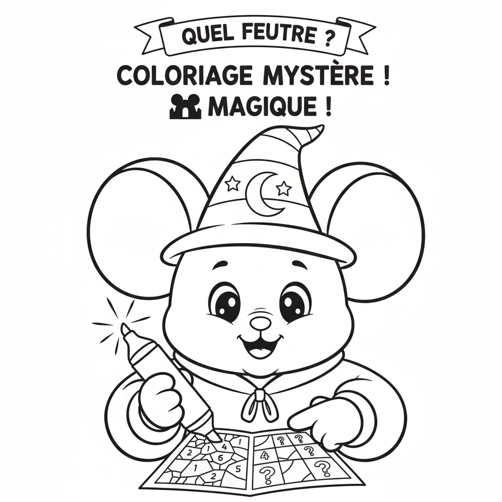 Coloriage quel feutre pour coloriage mystere disney 4
