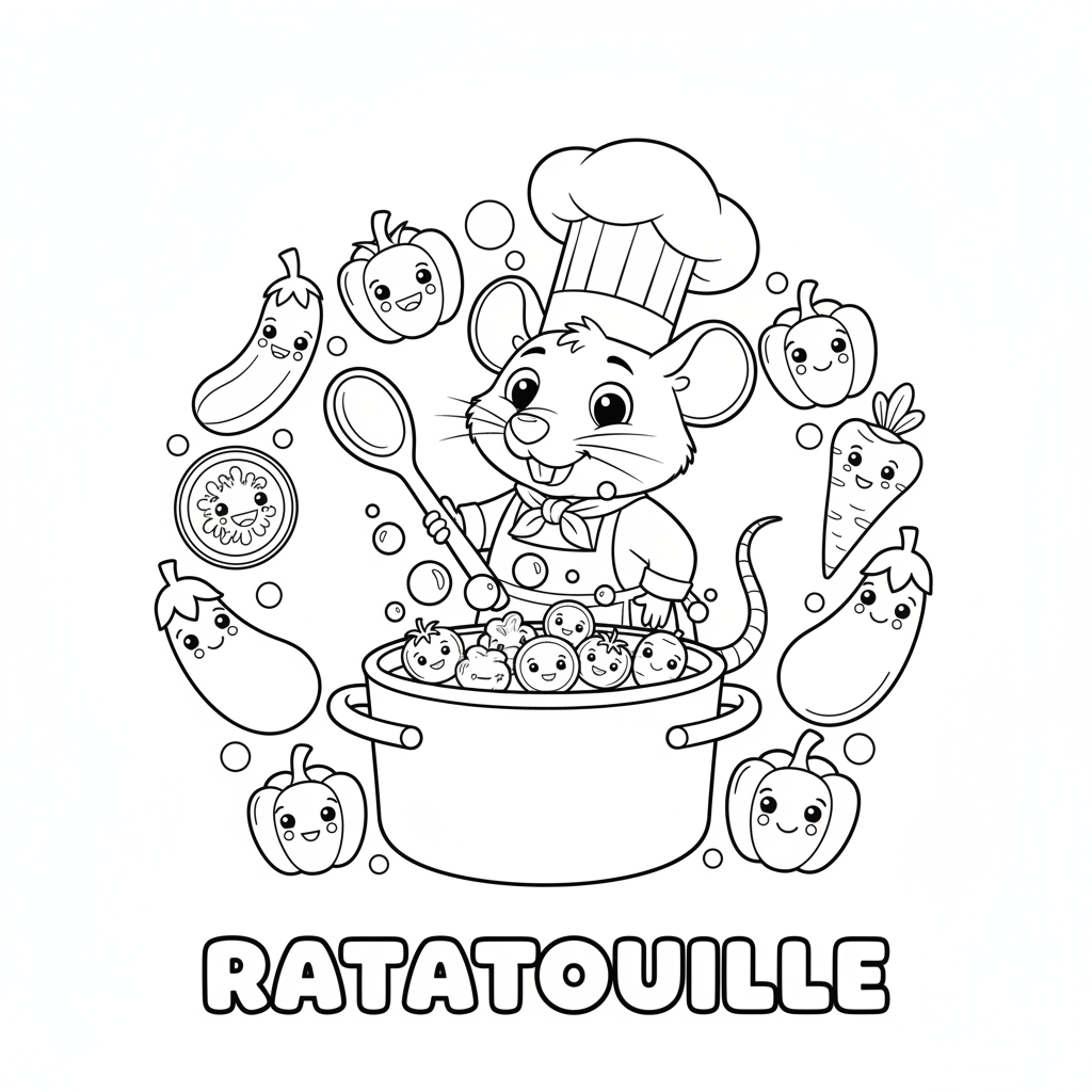 Coloriage ratatouille coloriage 1