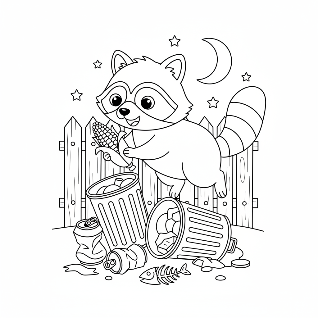 Coloriage raton laveur coloriage 5