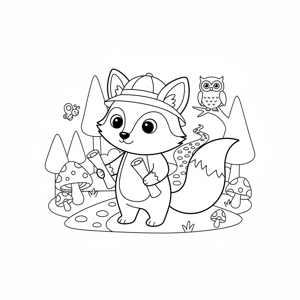 Coloriage renard dessin coloriage 2