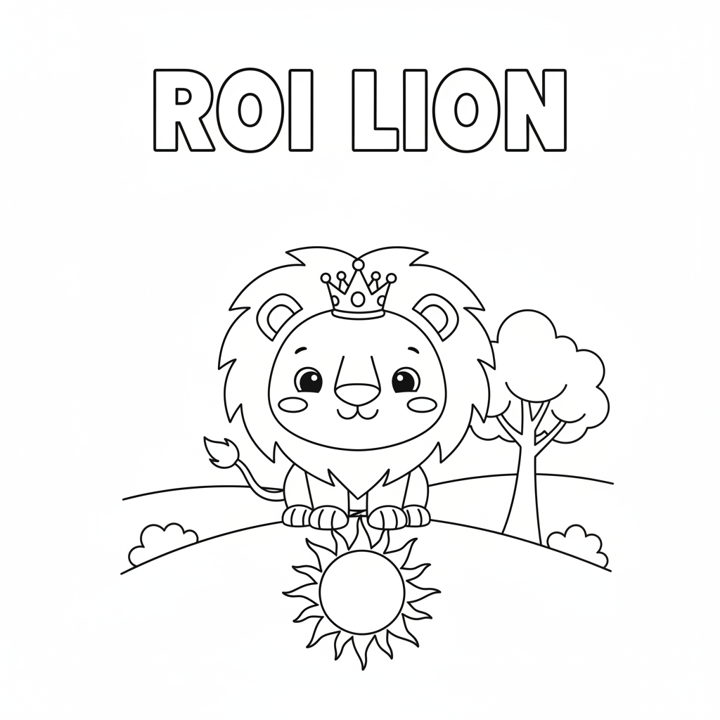 Coloriage Roi Lion Coloriage Gratuit à Imprimer