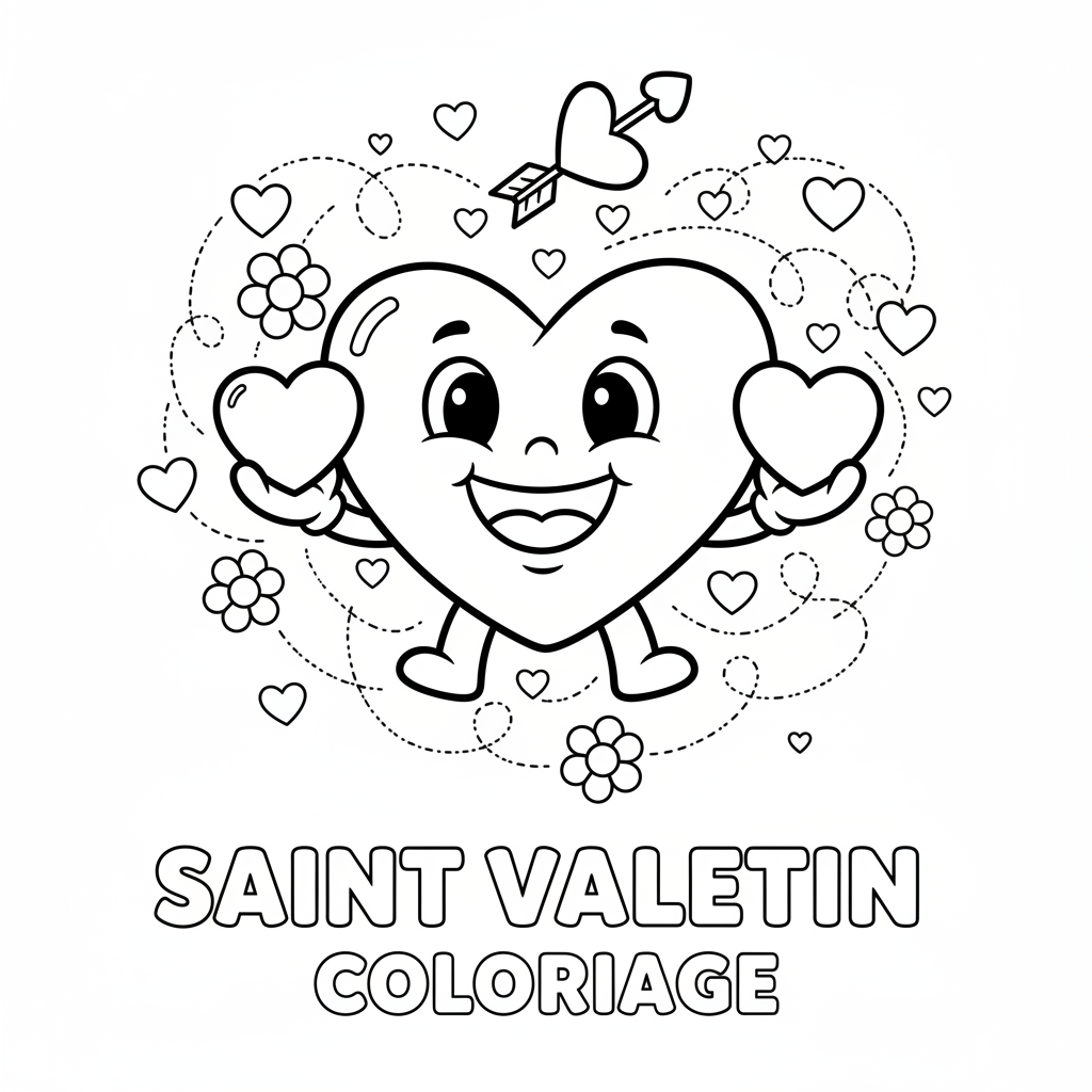 Coloriage saint valentin coloriage