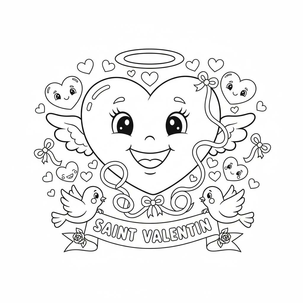 Coloriage saint valentin coloriage 4