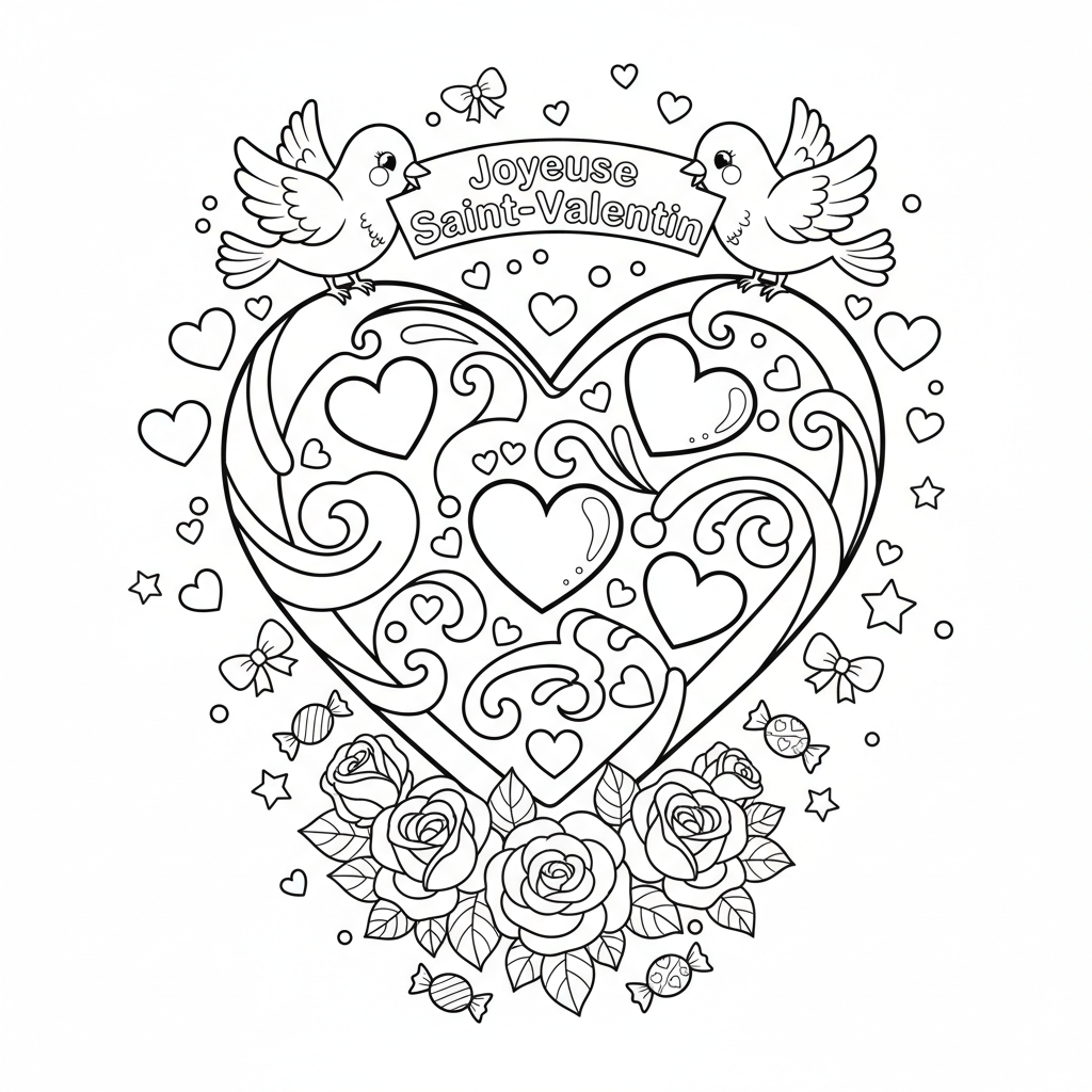 Coloriage saint valentin coloriage imprimer 2