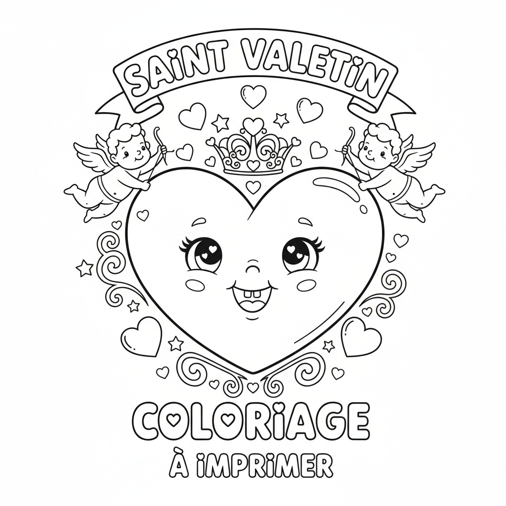 Coloriage saint valentin coloriage imprimer 4