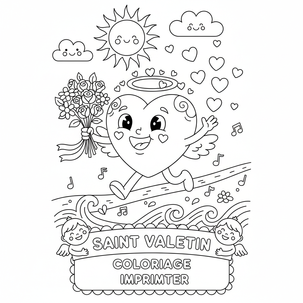 Coloriage saint valentin coloriage imprimer 5