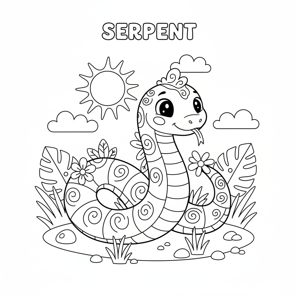 Coloriage serpent coloriage 2