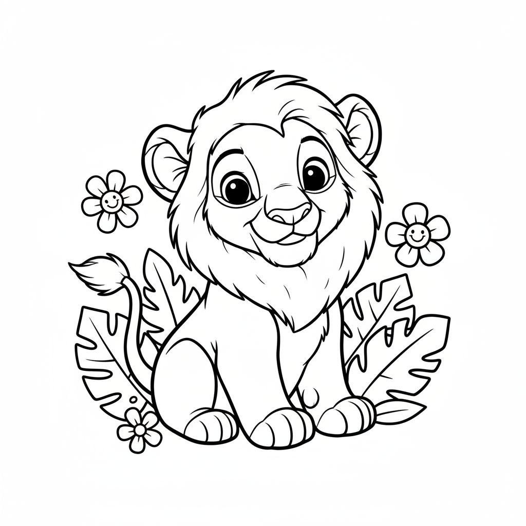 Coloriage simba coloriage 1