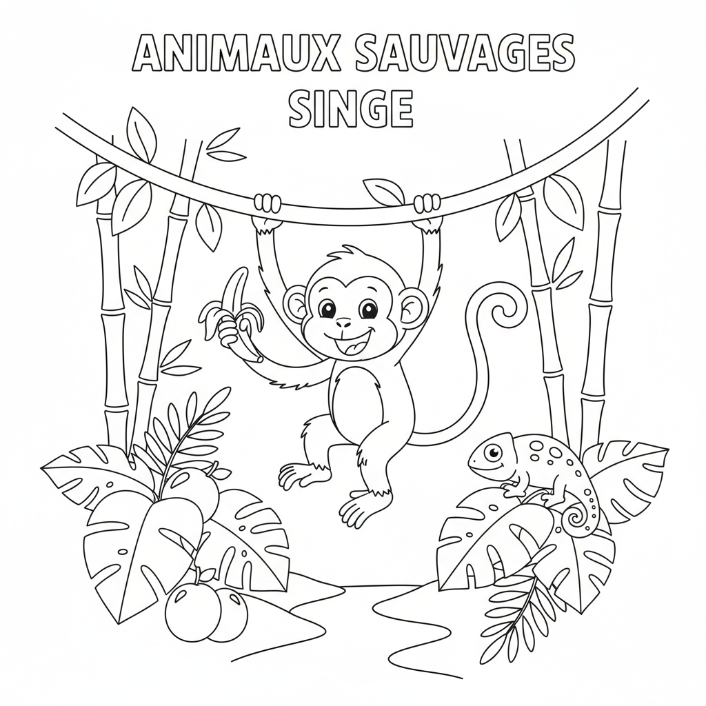 Coloriage singe coloriage 2