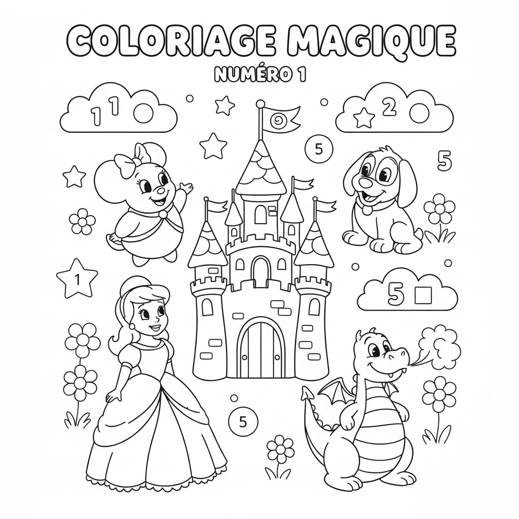 Coloriage solution coloriage mystère disney pdf 1