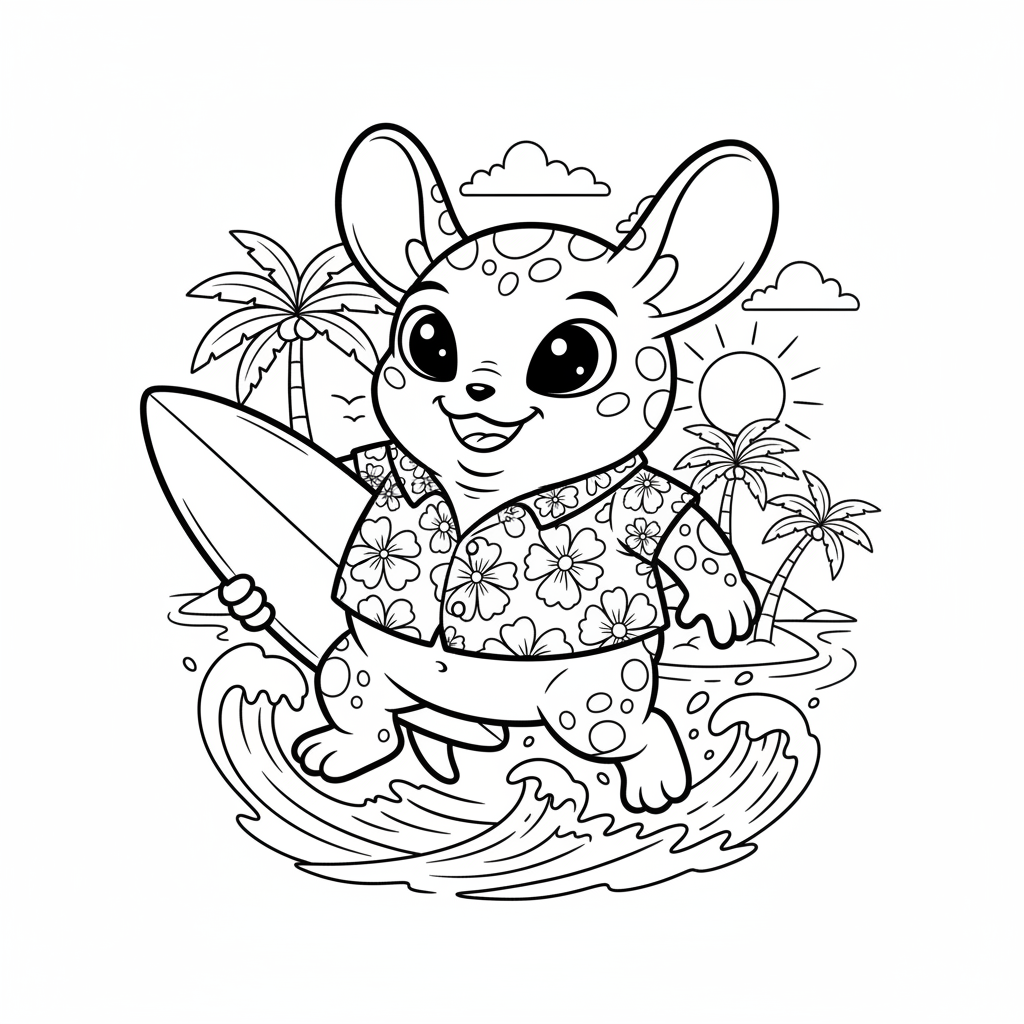 Coloriage stich coloriage 2