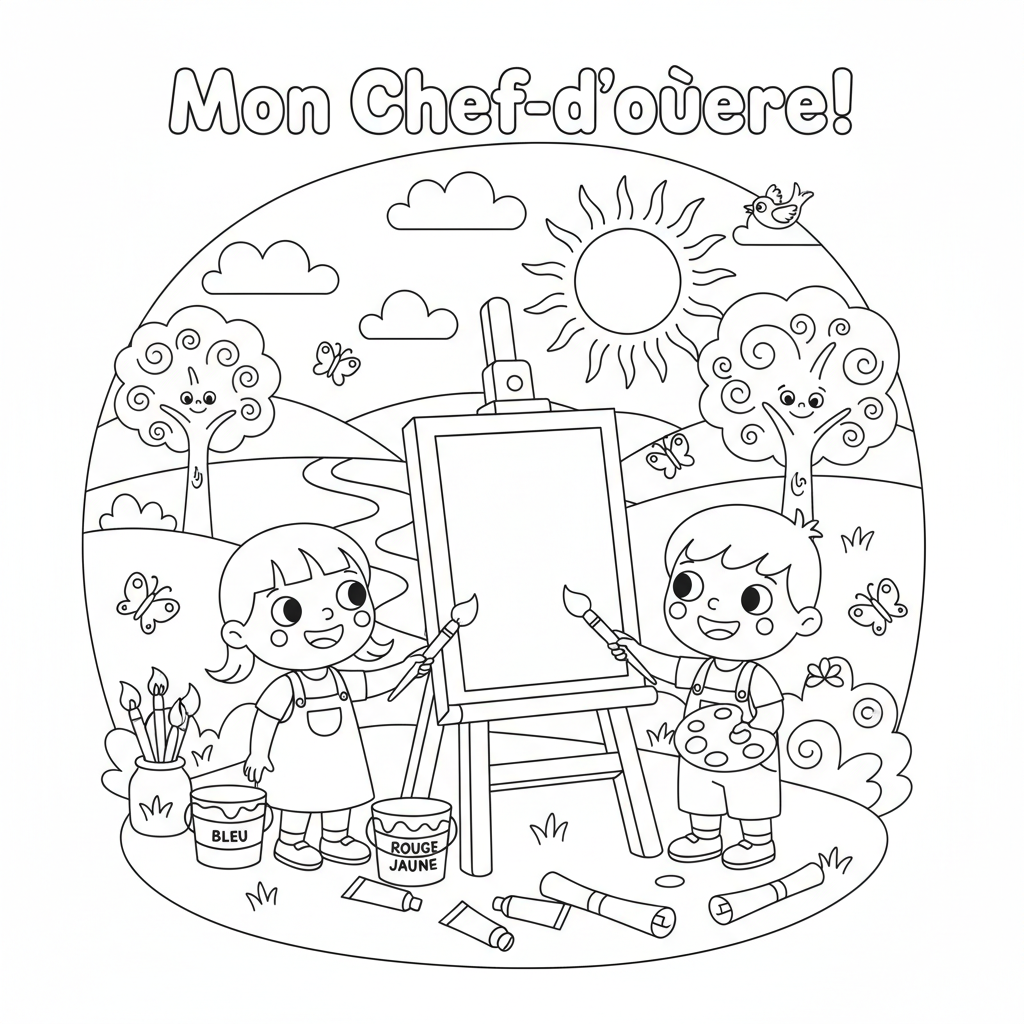 Coloriage tableau coloriage 3