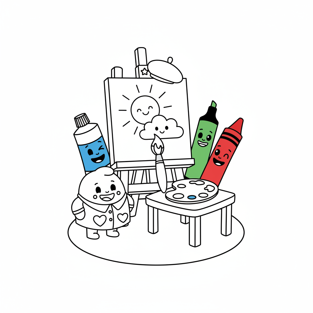 Coloriage tableau coloriage 4